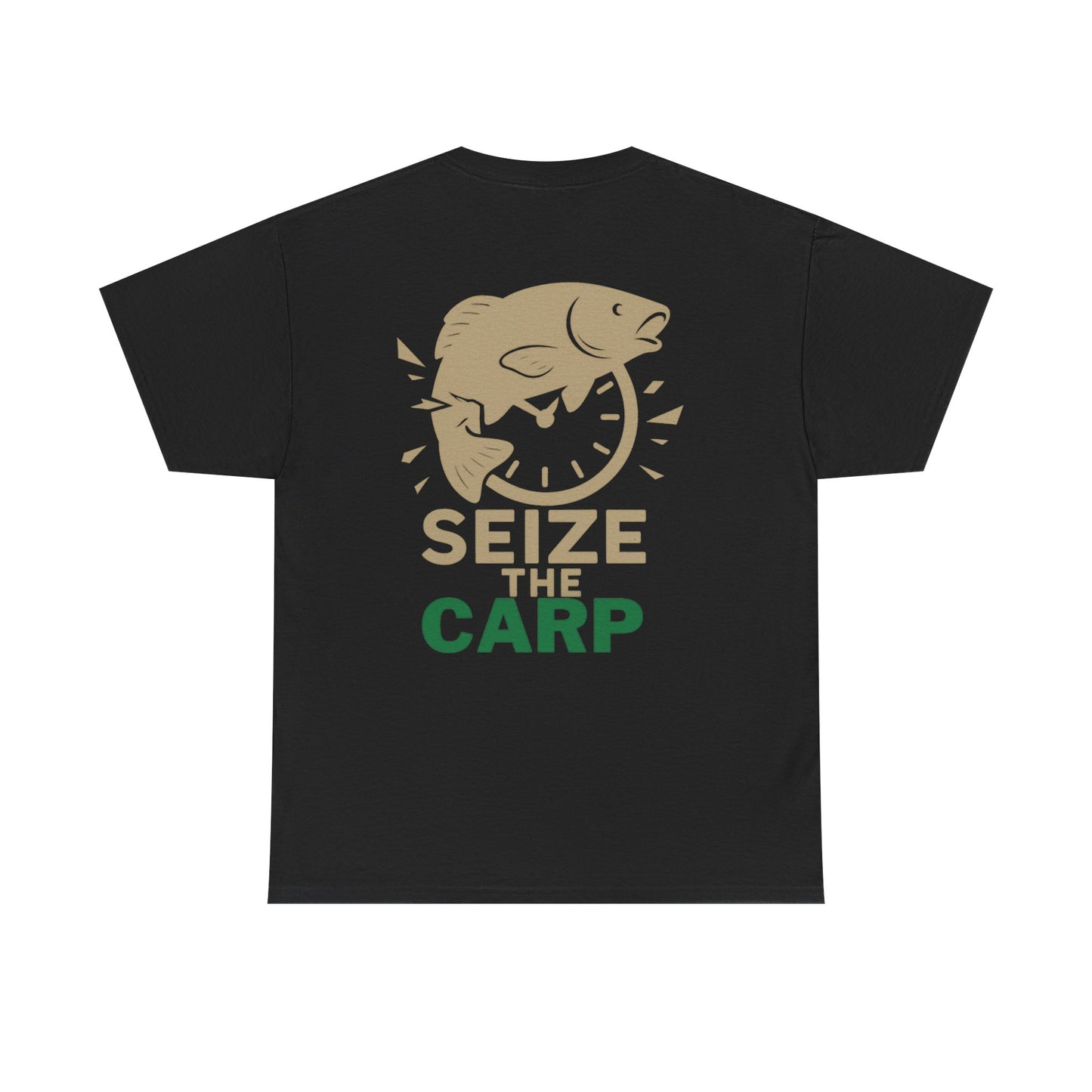 Carp Lover's Heavy Cotton Tee | Fishing Shirt, Outdoor Enthusiast Apparel, Perfect Gift for Fishermen, Carpe Diem, Nature Lover Merch