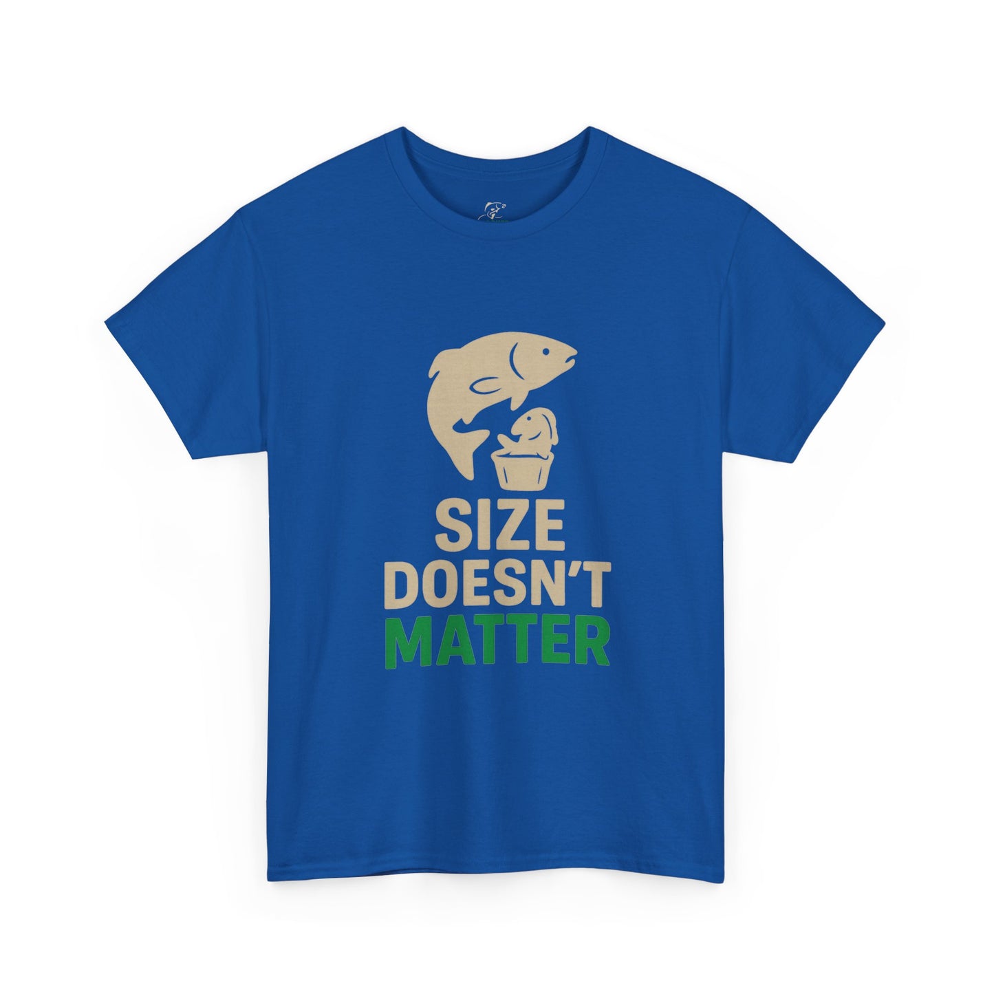 Funny Fishing Tee, Unisex Heavy Cotton Tee, Size Doesn't Matter Shirt, Fishing Gift, Humor Tee for Anglers