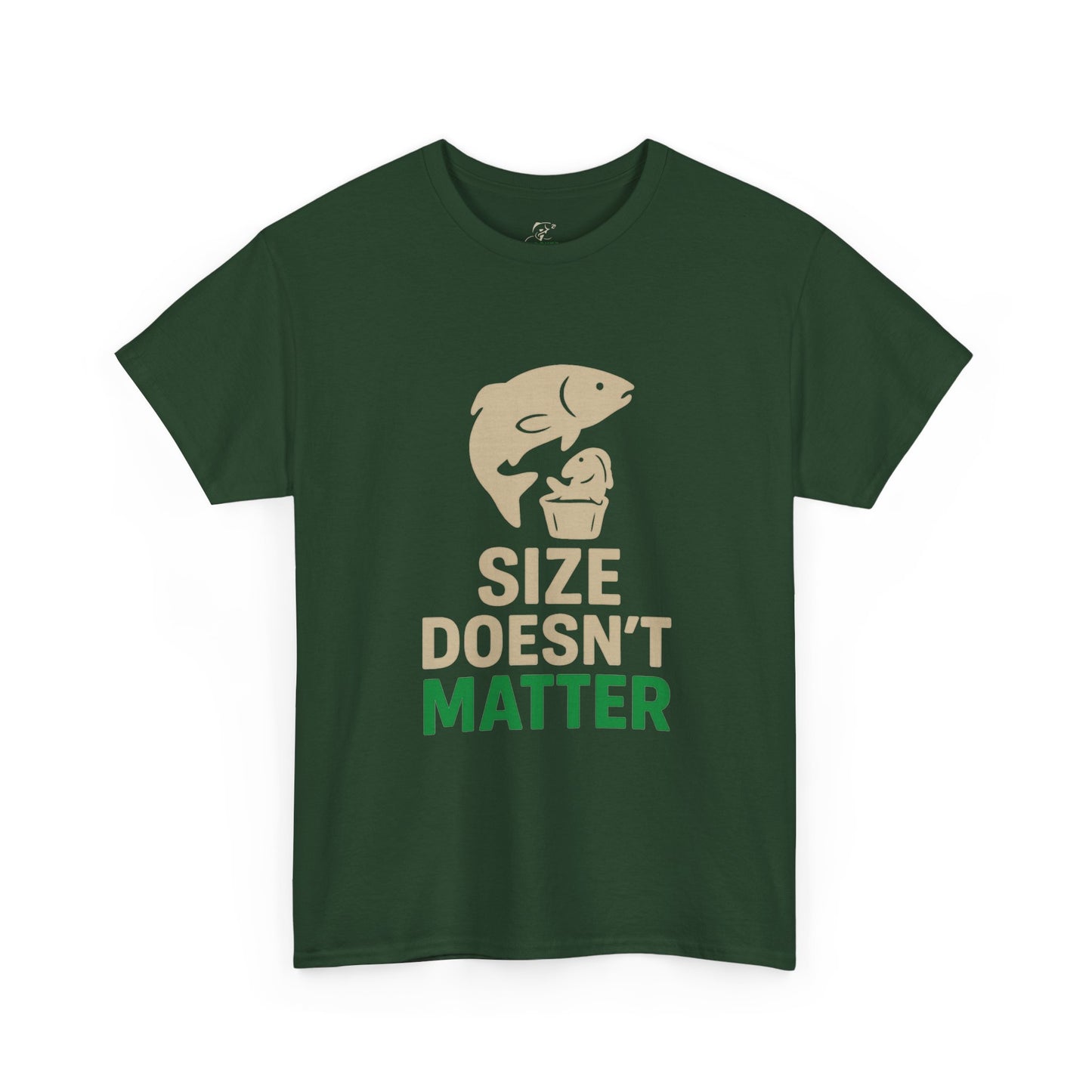Funny Fishing Tee, Unisex Heavy Cotton Tee, Size Doesn't Matter Shirt, Fishing Gift, Humor Tee for Anglers