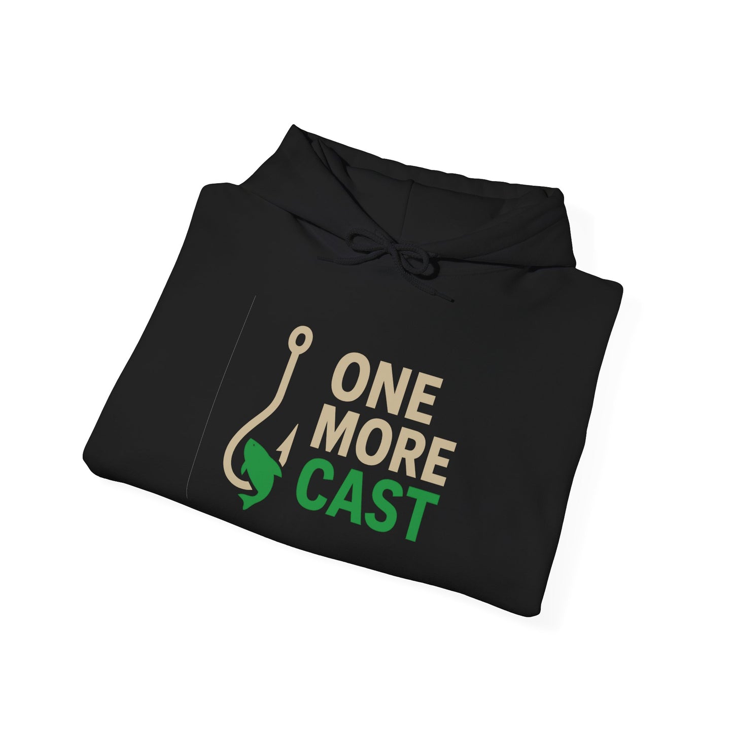 Fishing Themed Hoodie: Perfect for Anglers, One More Cast, Never Enough, Gift for Dad, Cozy Fishing Apparel
