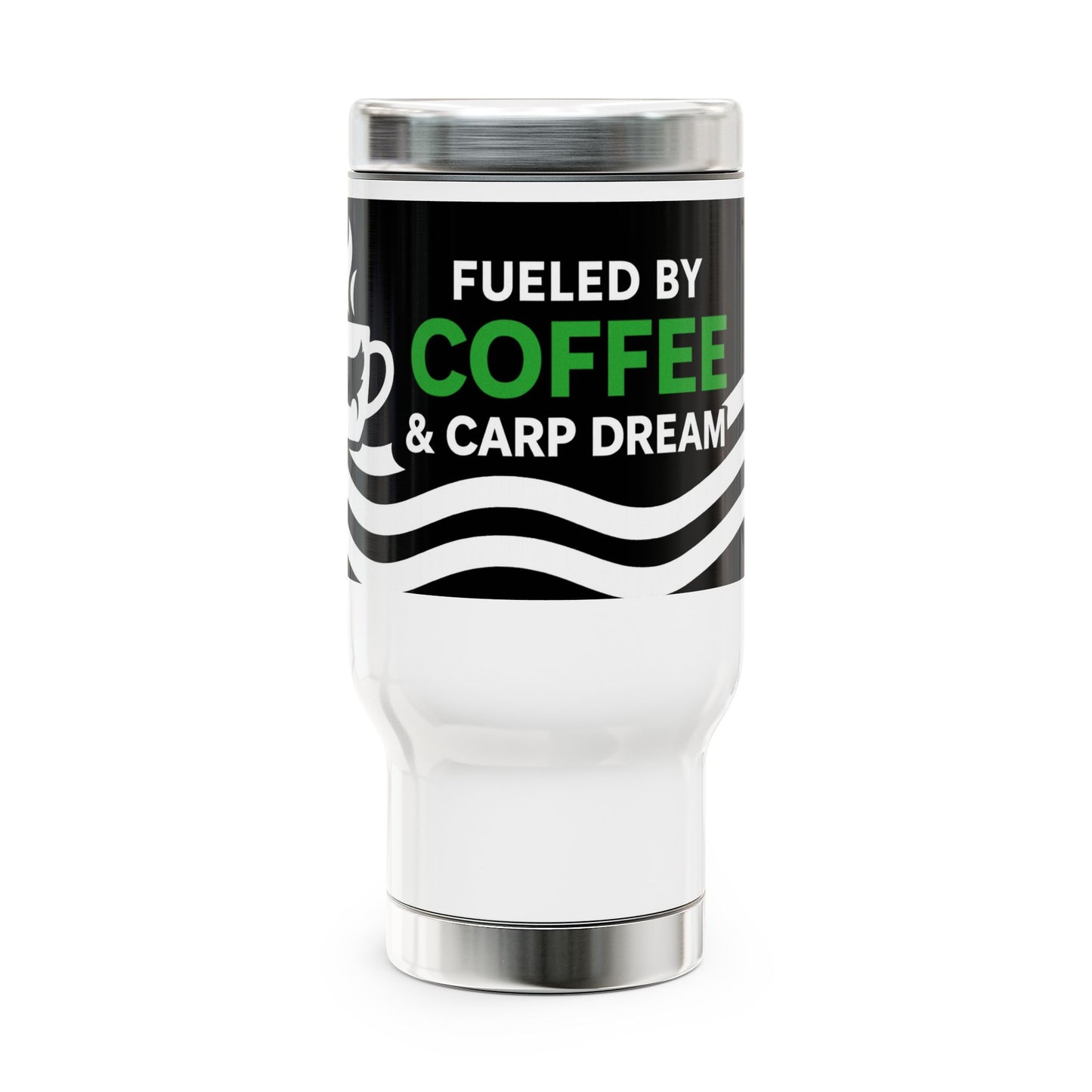 Fuelled by Coffee & Carp Dreams Travel Mug