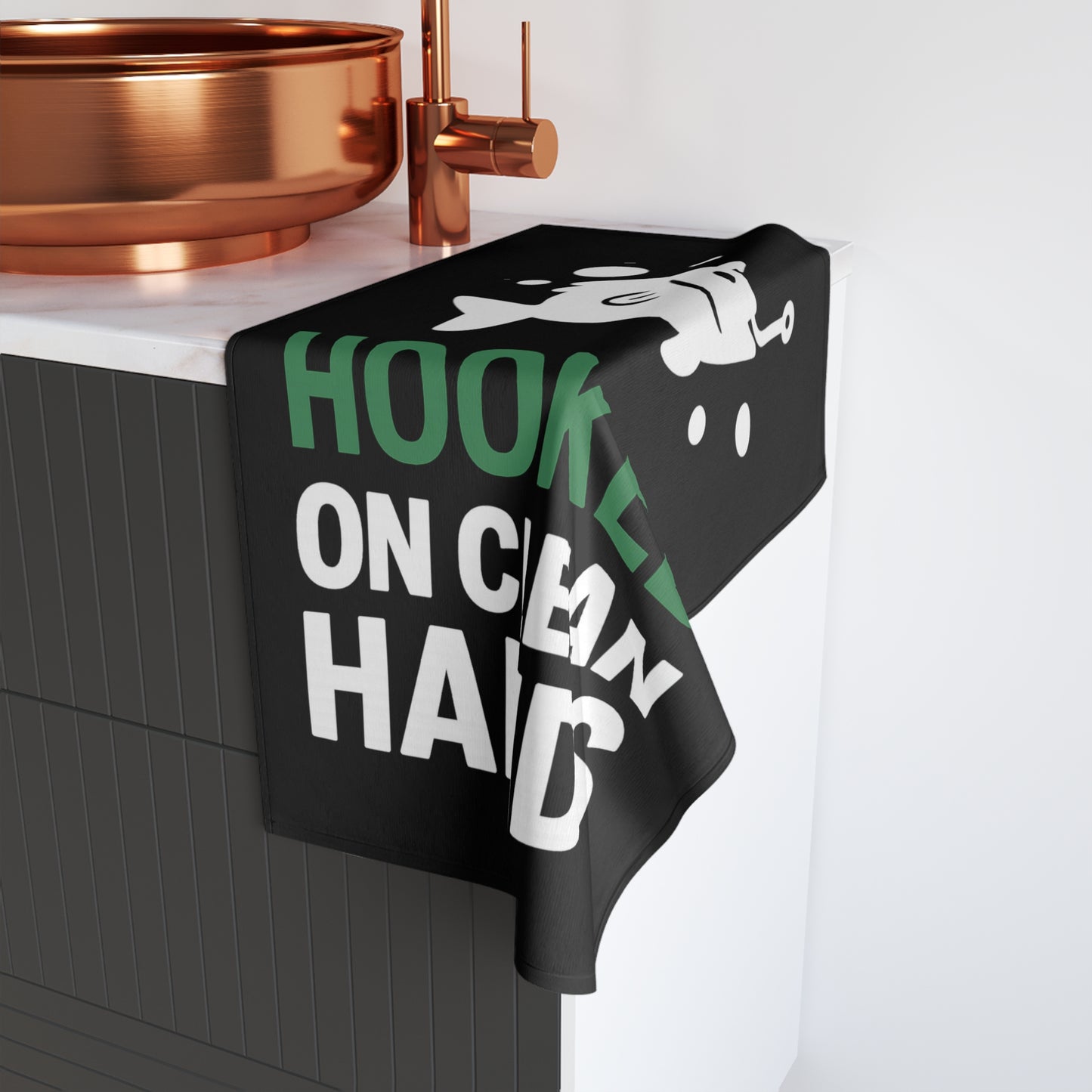 Hooked on Clean Hands Fishing Towel