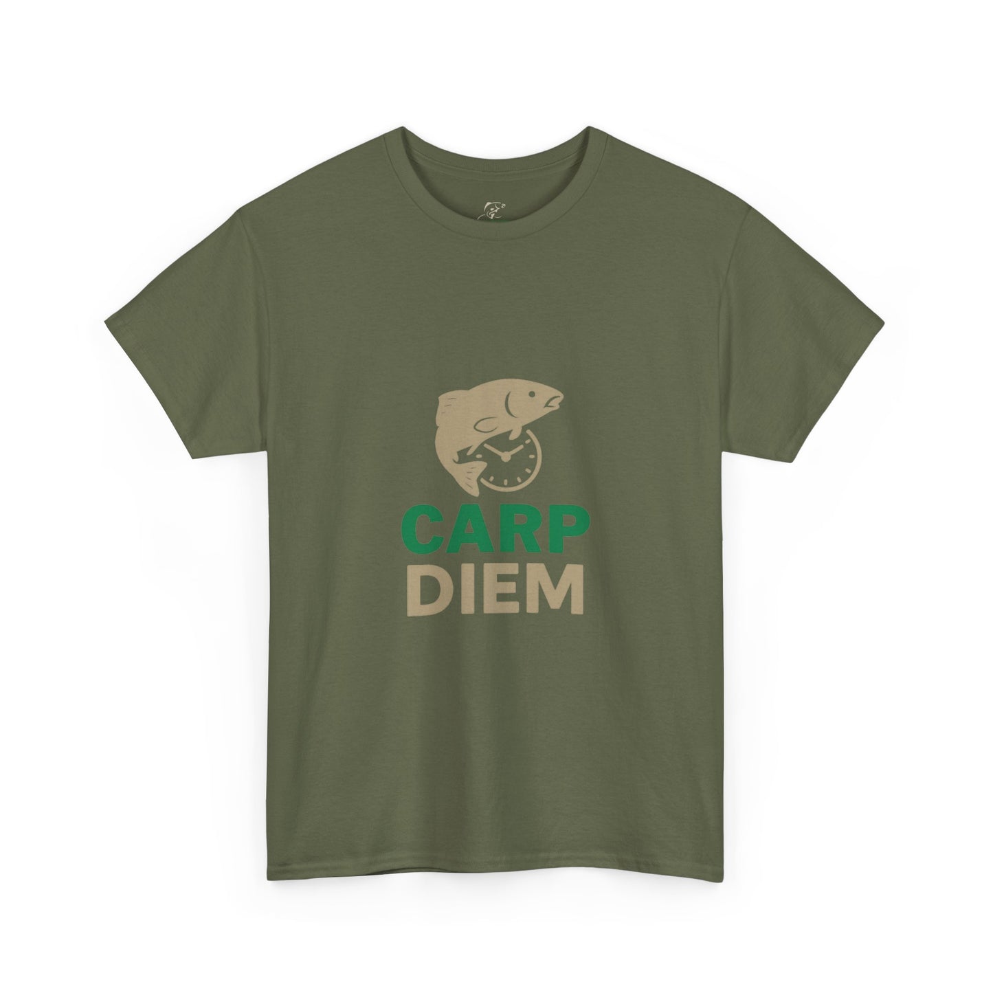Carp Lover's Heavy Cotton Tee | Fishing Shirt, Outdoor Enthusiast Apparel, Perfect Gift for Fishermen, Carpe Diem, Nature Lover Merch