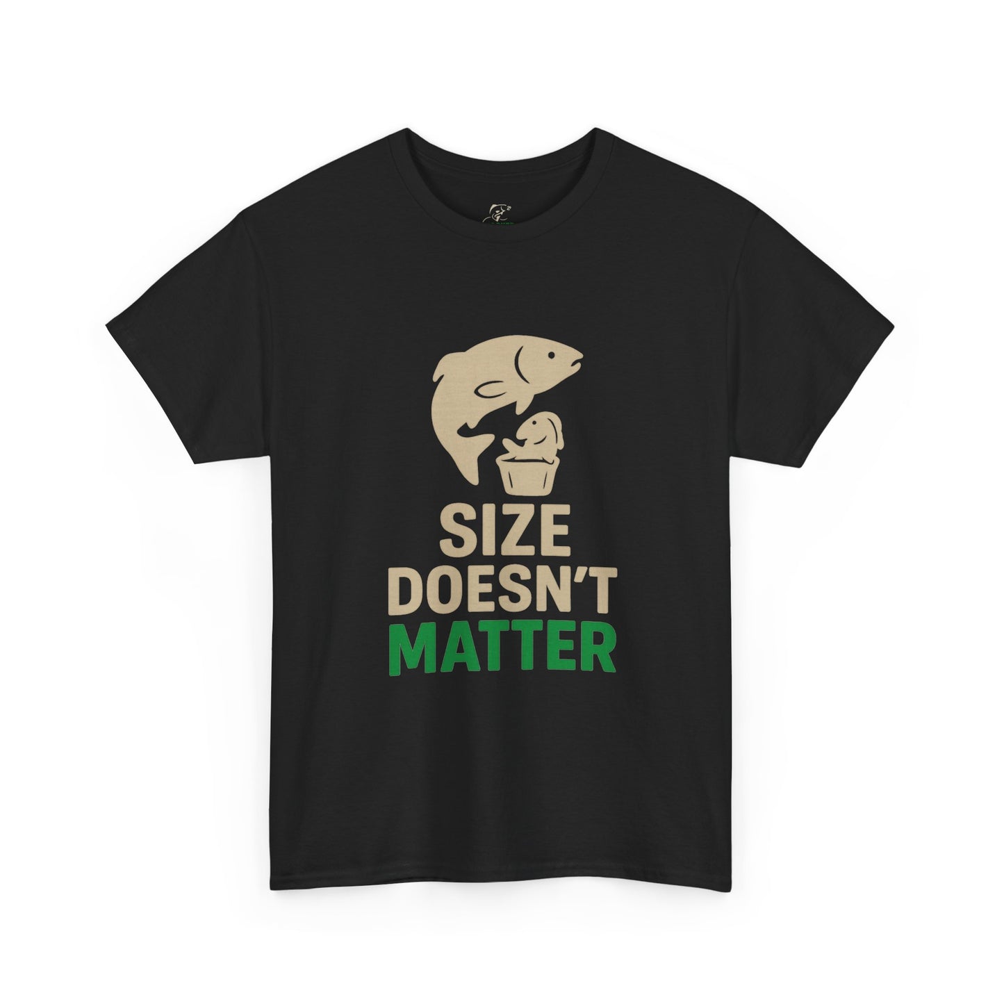 Funny Fishing Tee, Unisex Heavy Cotton Tee, Size Doesn't Matter Shirt, Fishing Gift, Humor Tee for Anglers