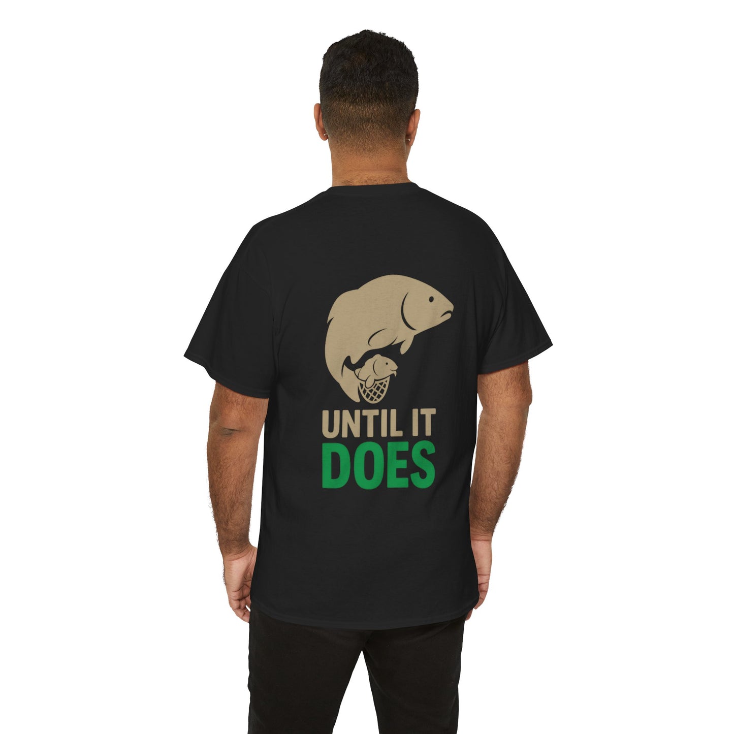 Funny Fishing Tee, Unisex Heavy Cotton Tee, Size Doesn't Matter Shirt, Fishing Gift, Humor Tee for Anglers