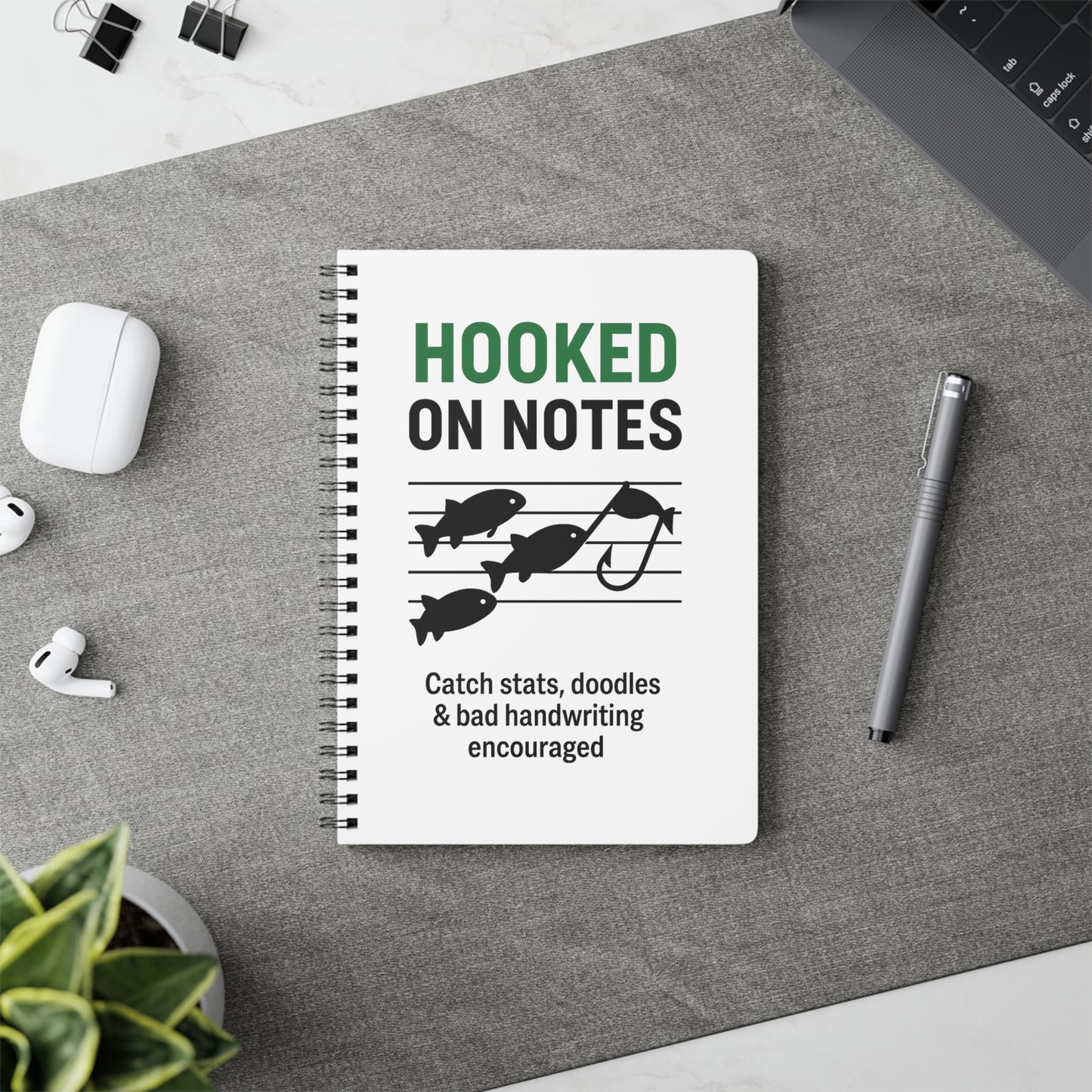Hooked on Notes – Funny Fishing Log & Journal for Anglers