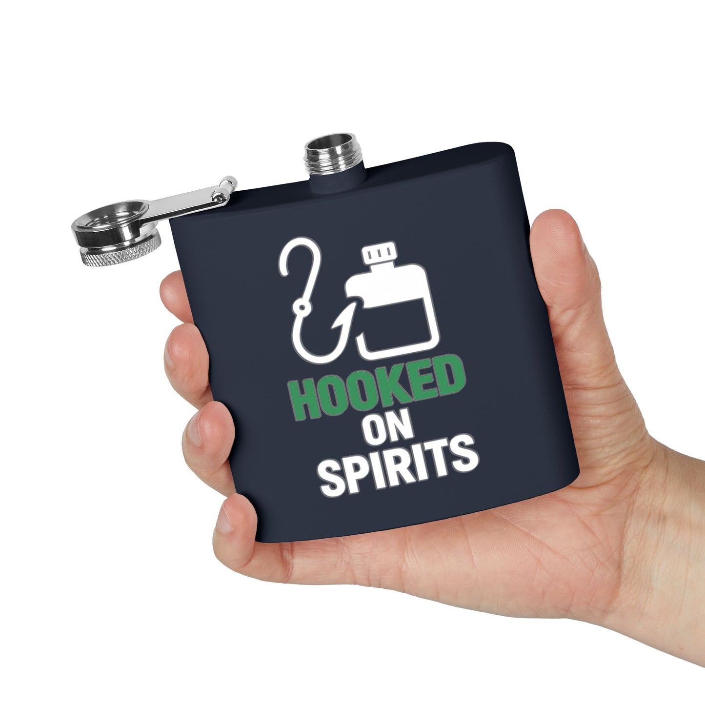 Hooked on Spirits Fishing Flask