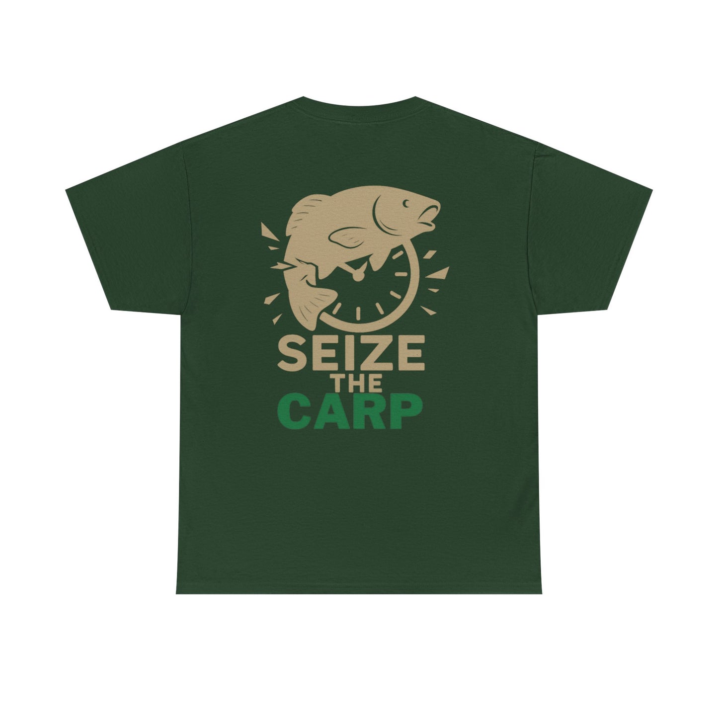 Carp Lover's Heavy Cotton Tee | Fishing Shirt, Outdoor Enthusiast Apparel, Perfect Gift for Fishermen, Carpe Diem, Nature Lover Merch