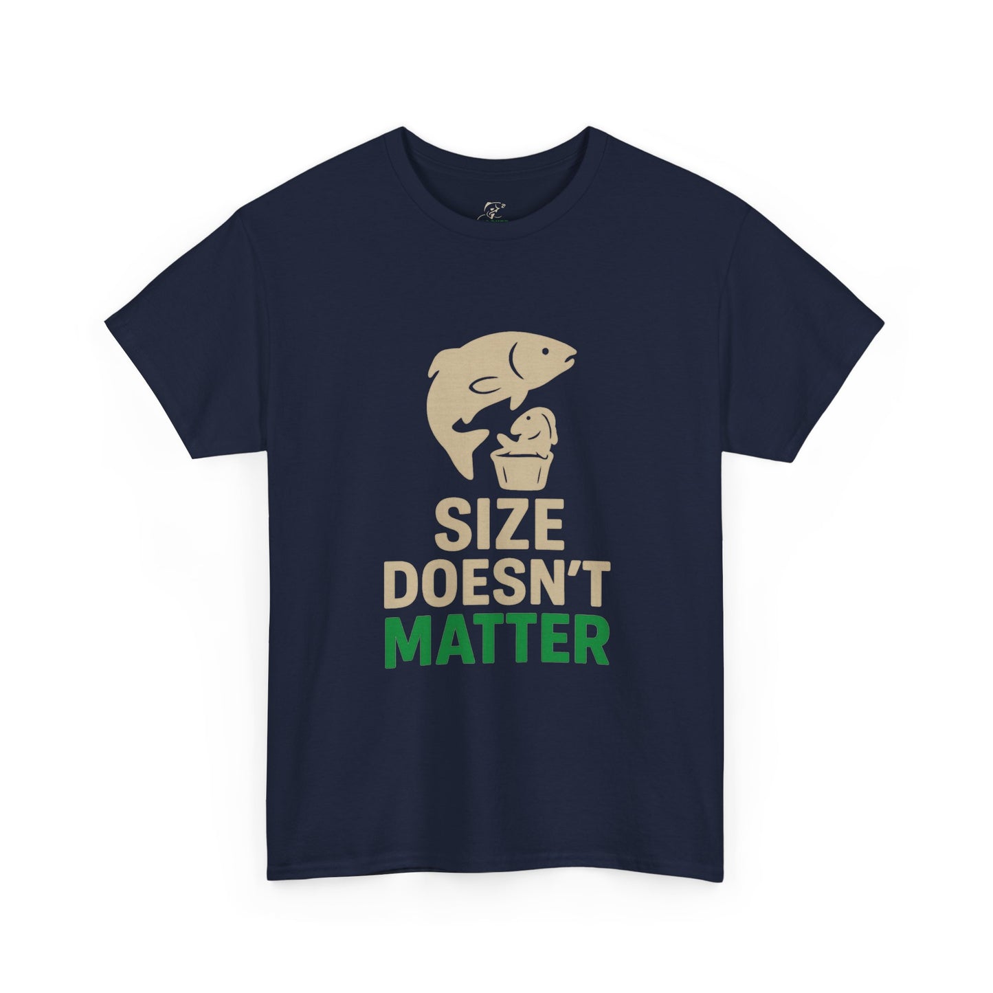 Funny Fishing Tee, Unisex Heavy Cotton Tee, Size Doesn't Matter Shirt, Fishing Gift, Humor Tee for Anglers