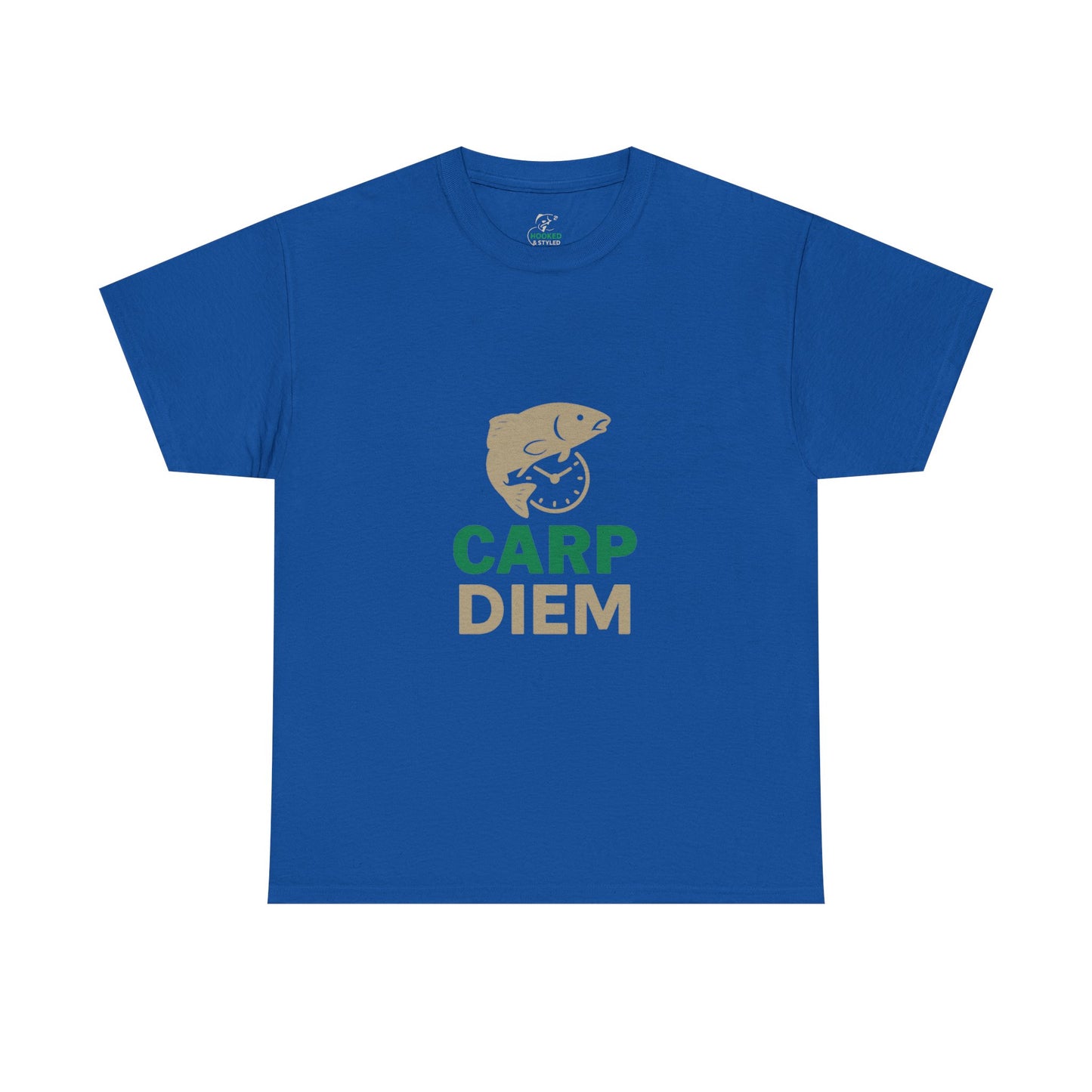 Carp Lover's Heavy Cotton Tee | Fishing Shirt, Outdoor Enthusiast Apparel, Perfect Gift for Fishermen, Carpe Diem, Nature Lover Merch