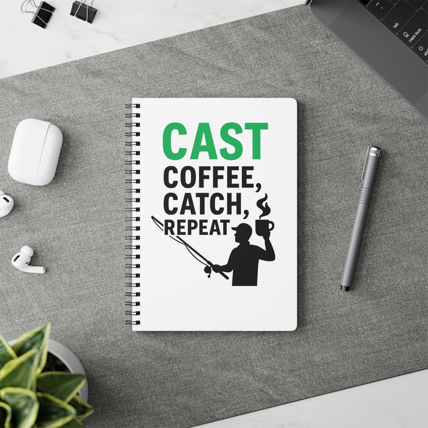 Cast Coffee Catch Repeat Fishing Logbook