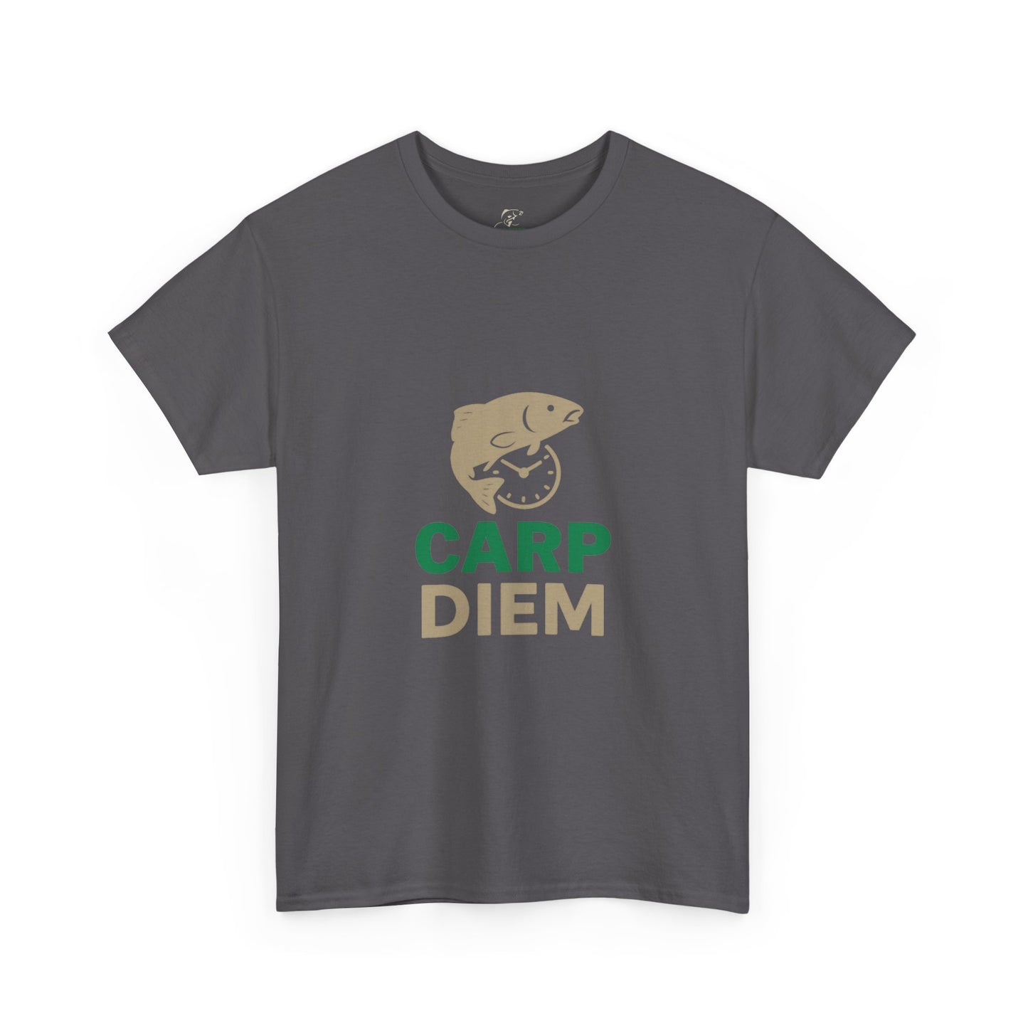 Carp Lover's Heavy Cotton Tee | Fishing Shirt, Outdoor Enthusiast Apparel, Perfect Gift for Fishermen, Carpe Diem, Nature Lover Merch