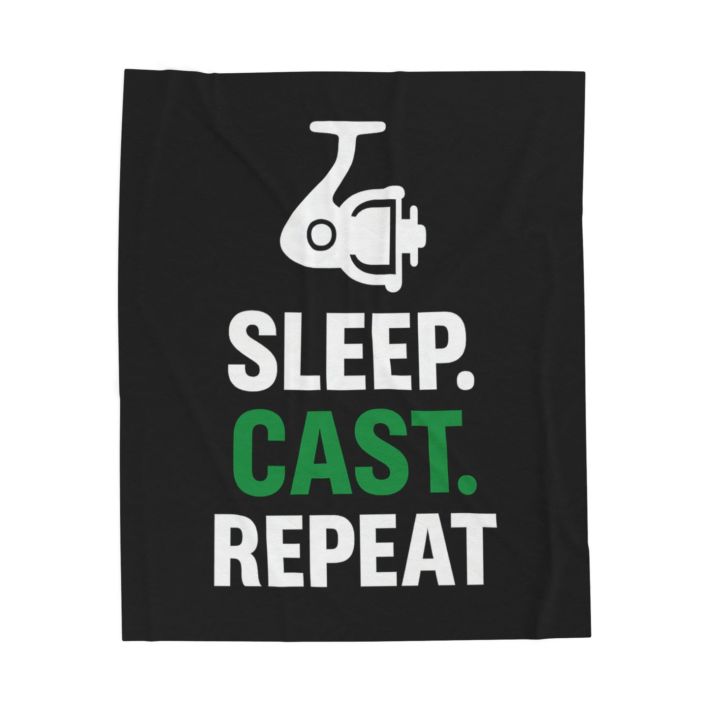 Sleep Cast Repeat Fishing Plush Blanket