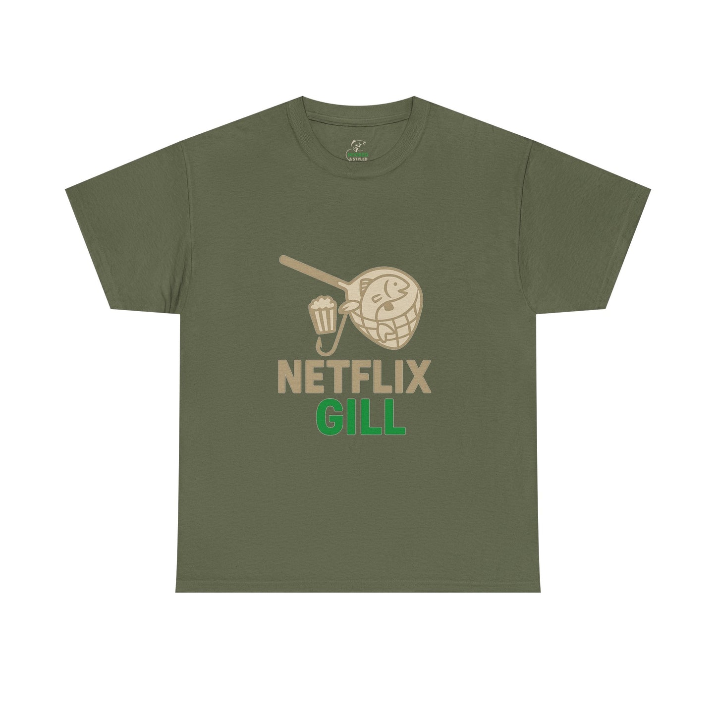 Netflix & Chill Fishing Tee, Unisex Cotton T-Shirt for Fishing Lovers, Gift for Anglers, Perfect for Outdoors, Casual Wear