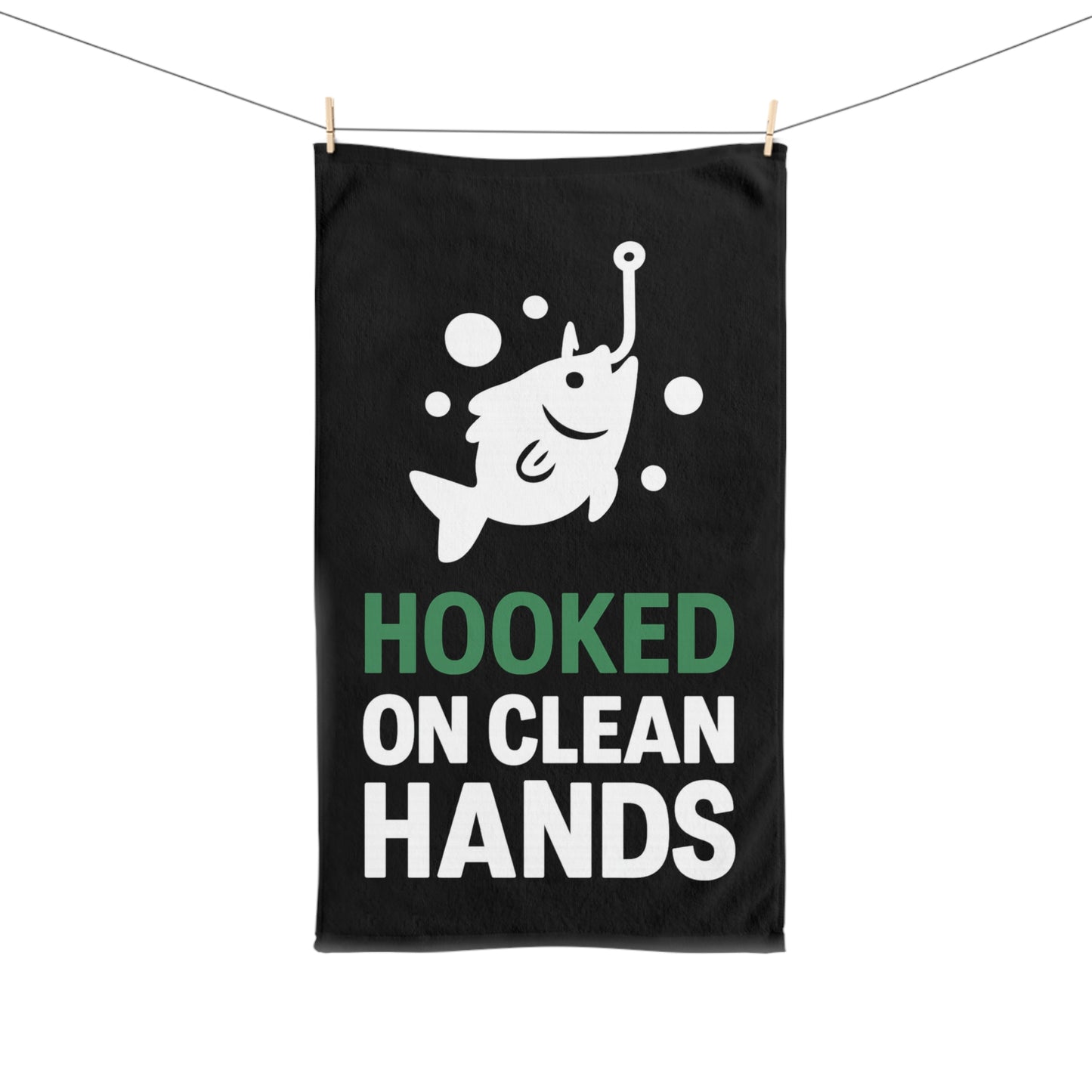 Hooked on Clean Hands Fishing Towel