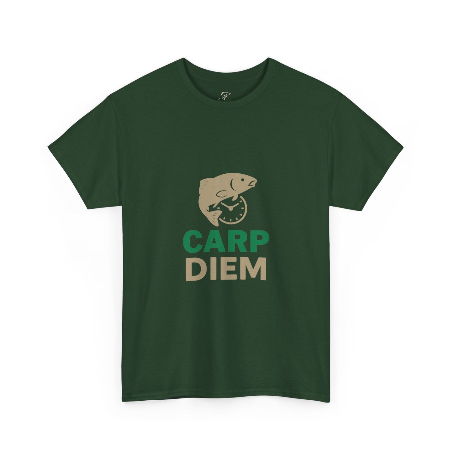 Carp Lover's Heavy Cotton Tee | Fishing Shirt, Outdoor Enthusiast Apparel, Perfect Gift for Fishermen, Carpe Diem, Nature Lover Merch
