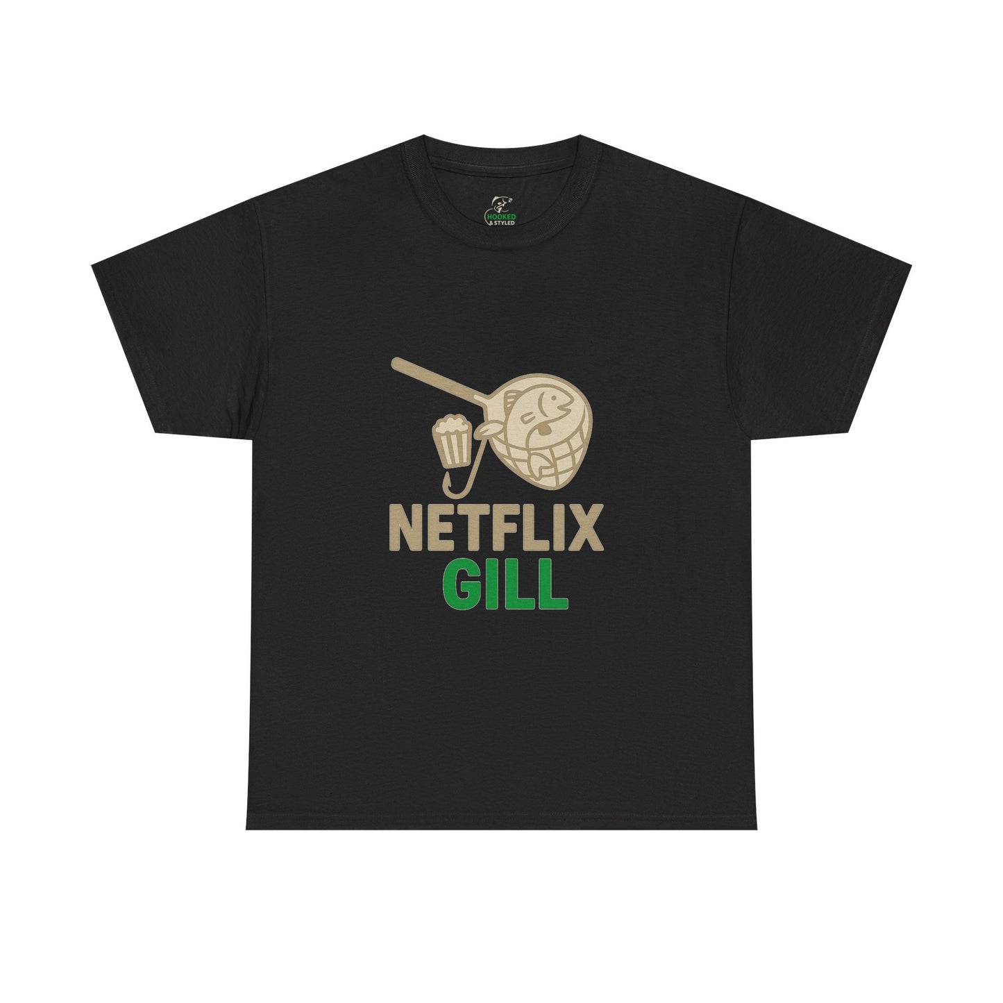 Netflix & Chill Fishing Tee, Unisex Cotton T-Shirt for Fishing Lovers, Gift for Anglers, Perfect for Outdoors, Casual Wear