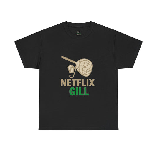 Netflix & Chill Fishing Tee, Unisex Cotton T-Shirt for Fishing Lovers, Gift for Anglers, Perfect for Outdoors, Casual Wear