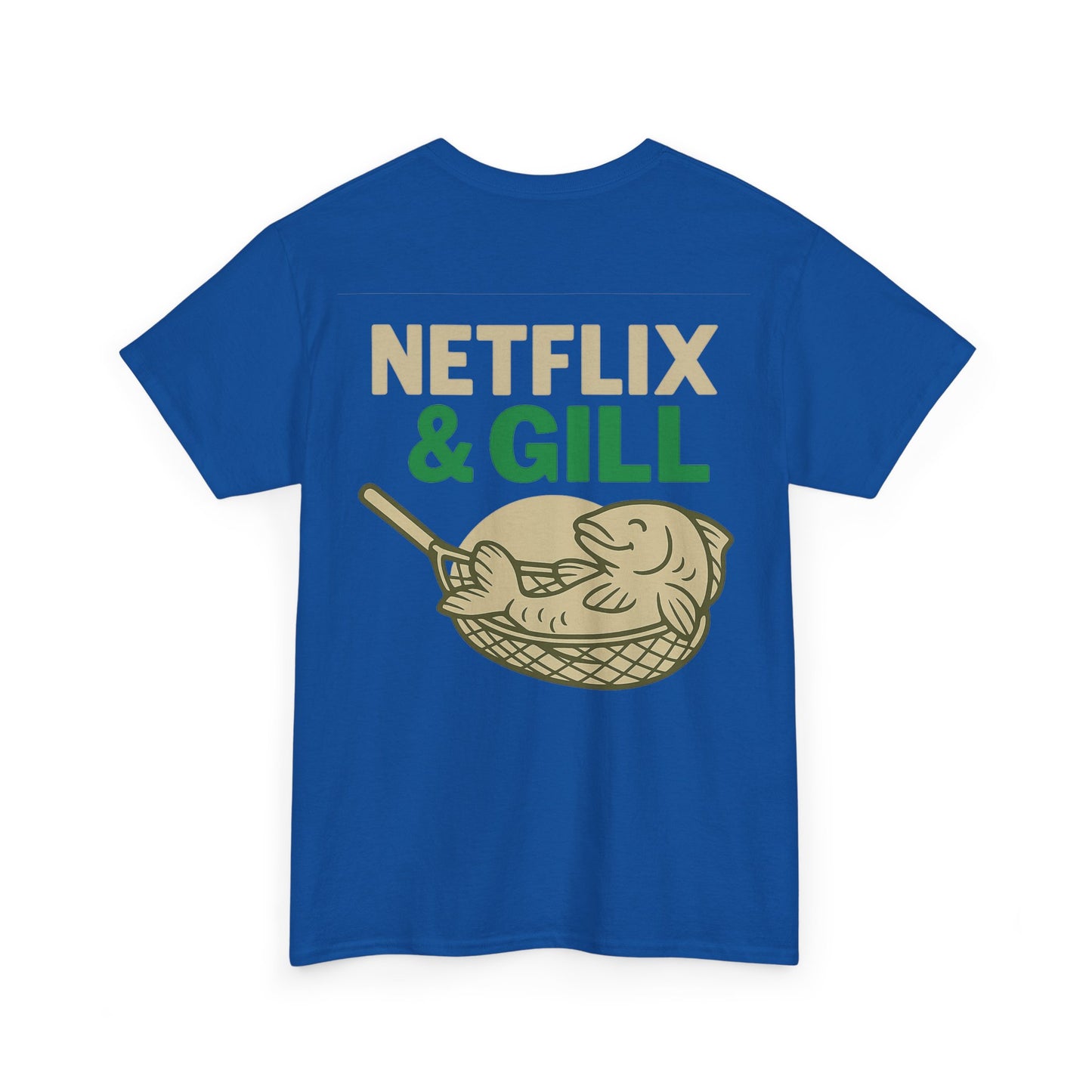 Netflix & Chill Fishing Tee, Unisex Cotton T-Shirt for Fishing Lovers, Gift for Anglers, Perfect for Outdoors, Casual Wear