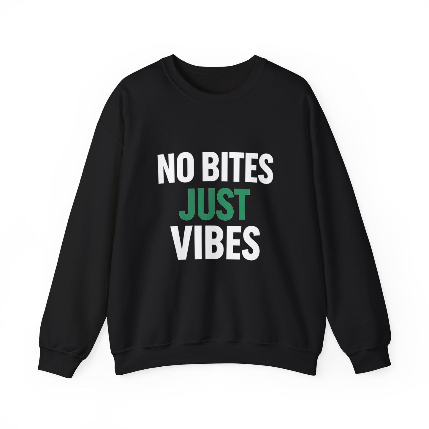 No Bite Just Vibes Sweatshirt – Front & Back