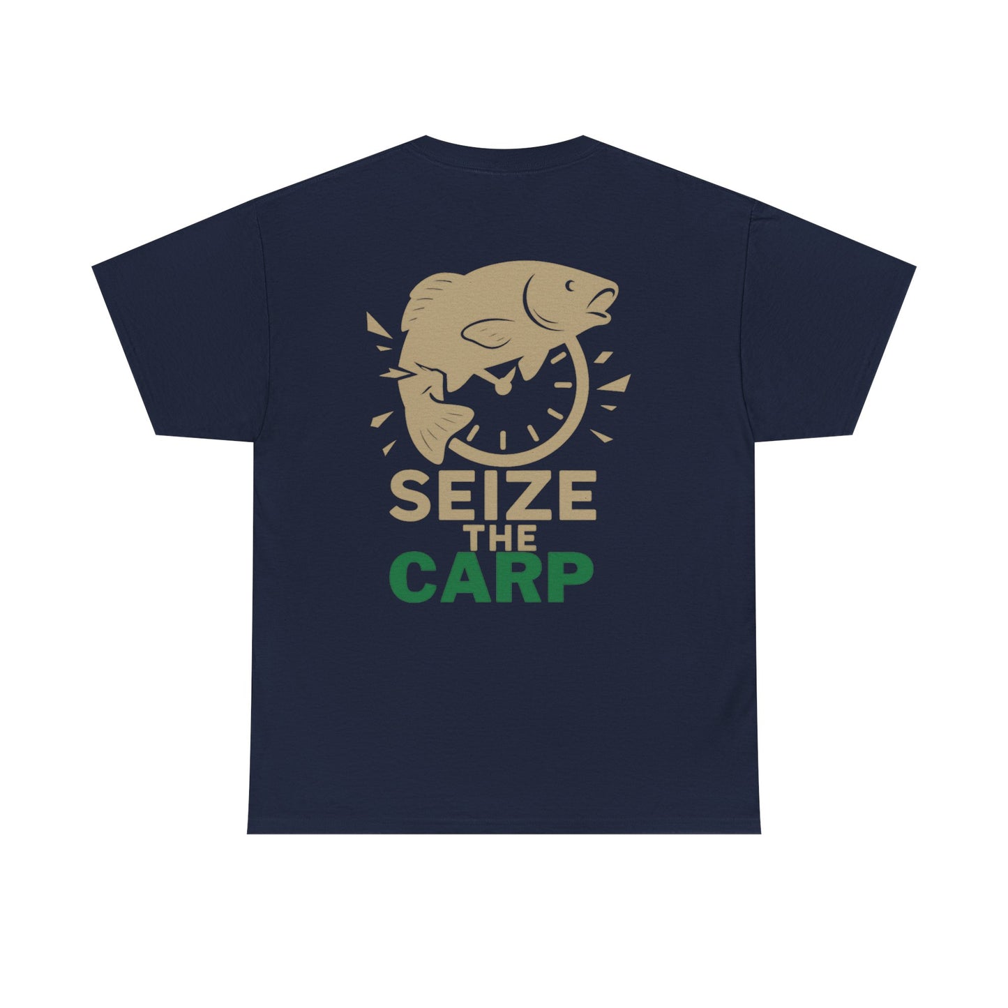 Carp Lover's Heavy Cotton Tee | Fishing Shirt, Outdoor Enthusiast Apparel, Perfect Gift for Fishermen, Carpe Diem, Nature Lover Merch