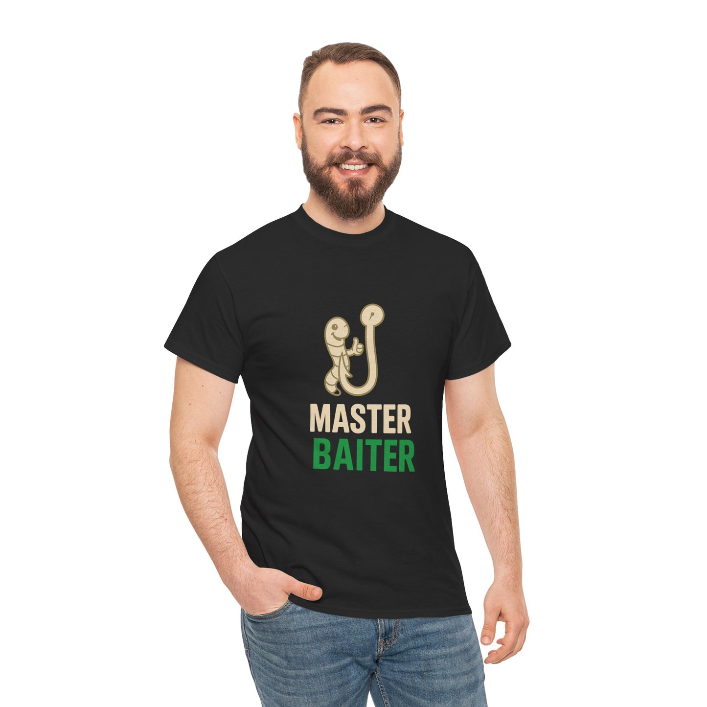 Fishing Humor Unisex Tee, Funny Fishing Gift, Angler T-Shirt, Master Baiter Shirt, Outdoor Dad Tee, Birthday Gift for Him