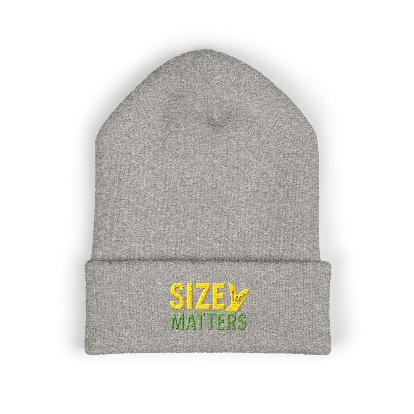 Classic Cuffed Beanie - Size Matters, Trendy Cold Weather Accessory, Perfect Gift for Him/Her, Embroidered Beanie for Outdoor [...]