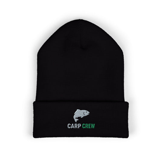 Classic Cuffed Beanie - Carp Crew Embroidered Winter Hat, Fishing Gift, Outdoor Accessory, Unisex Beanie, Warm Knit Cap