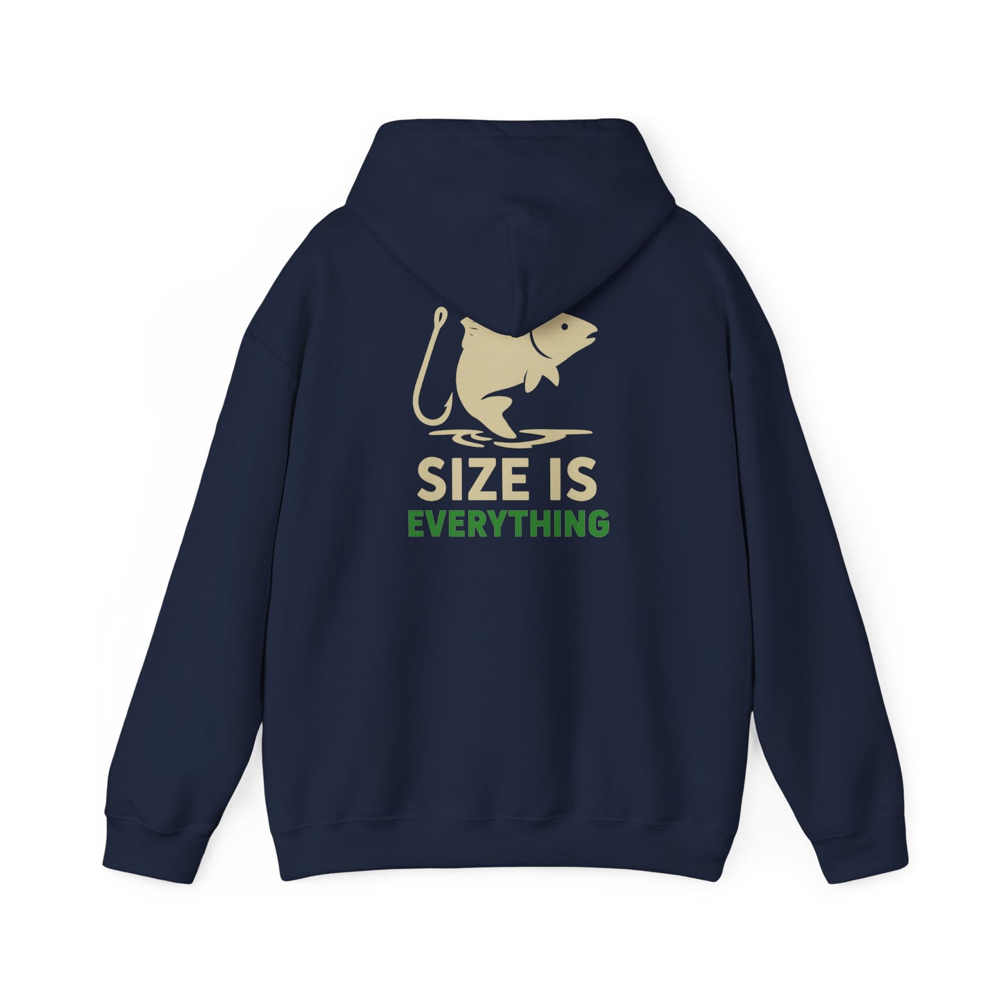 Fishing Enthusiast Hoodie, Cast Catch Repeat Sweatshirt, Size is Everything Gift, Unisex Fishing Apparel, Outdoor Sportswear