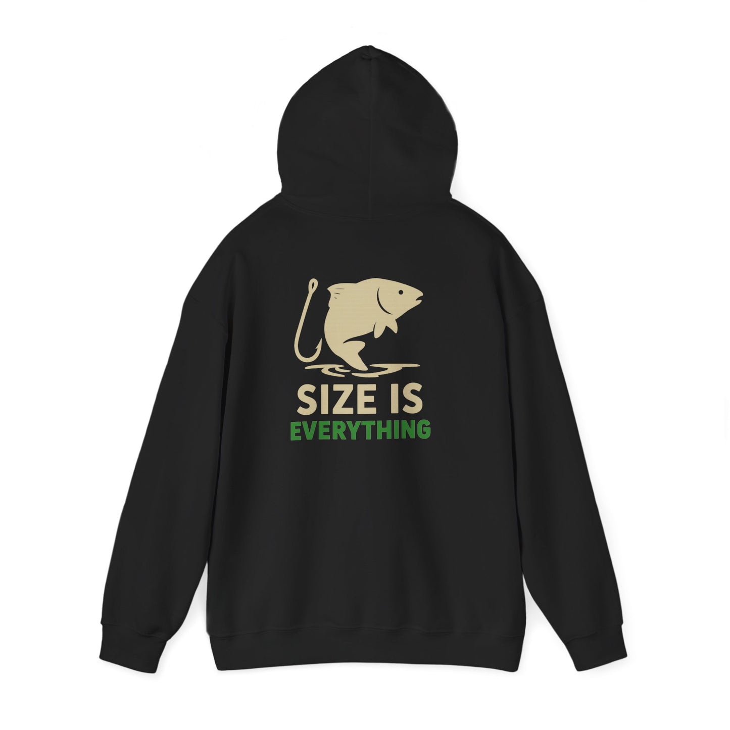 Fishing Enthusiast Hoodie, Cast Catch Repeat Sweatshirt, Size is Everything Gift, Unisex Fishing Apparel, Outdoor Sportswear