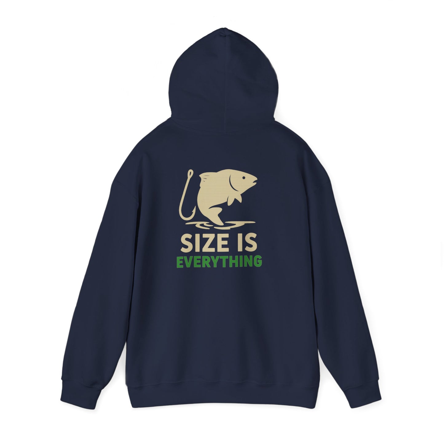 Fishing Enthusiast Hoodie, Cast Catch Repeat Sweatshirt, Size is Everything Gift, Unisex Fishing Apparel, Outdoor Sportswear