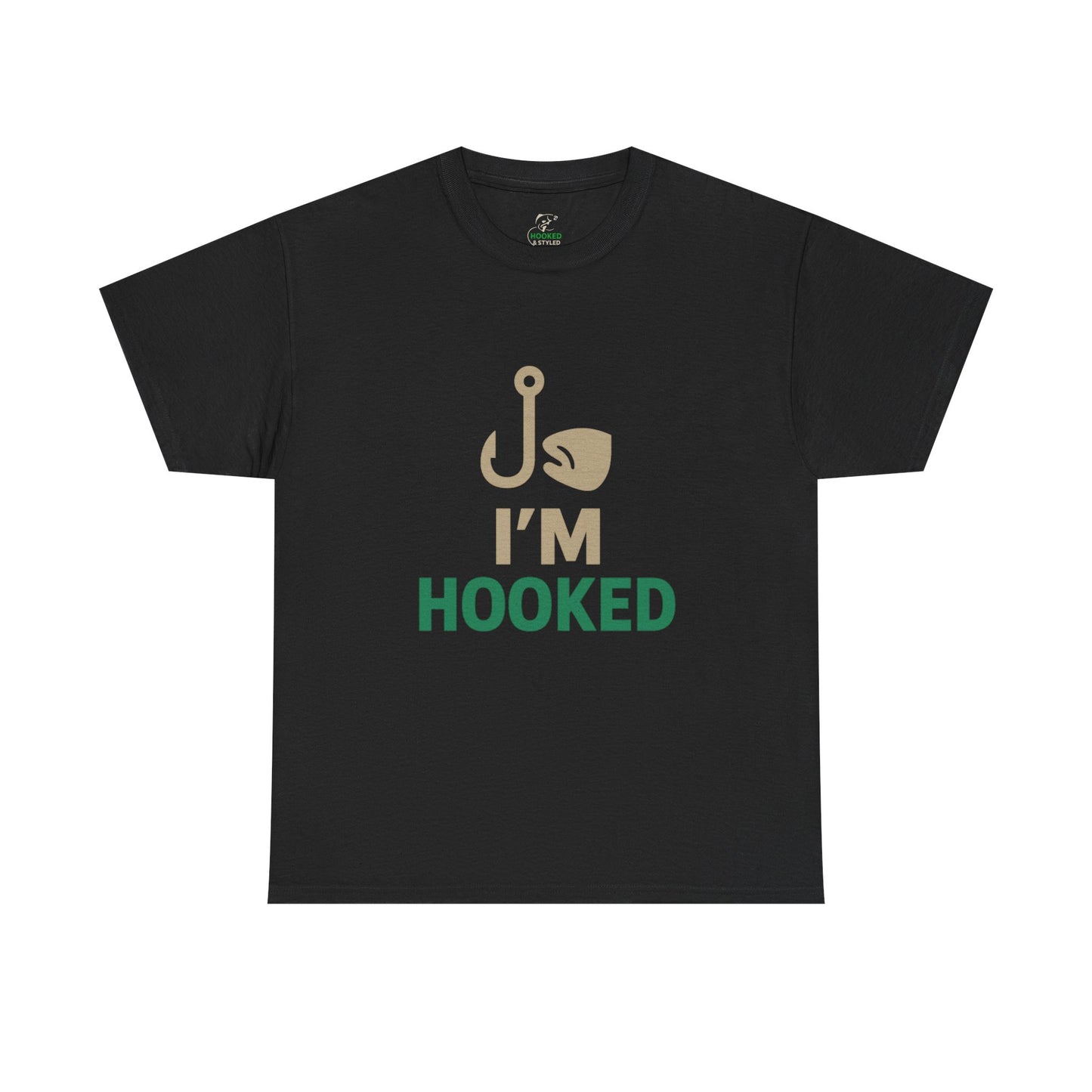 Fishing Enthusiast Tee - I'm Hooked, Perfect Gift for Fishermen, Casual Wear, Fishing Trip, Outdoor Adventure