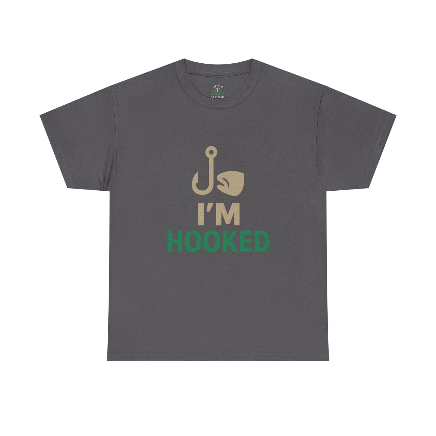 Fishing Enthusiast Tee - I'm Hooked, Perfect Gift for Fishermen, Casual Wear, Fishing Trip, Outdoor Adventure