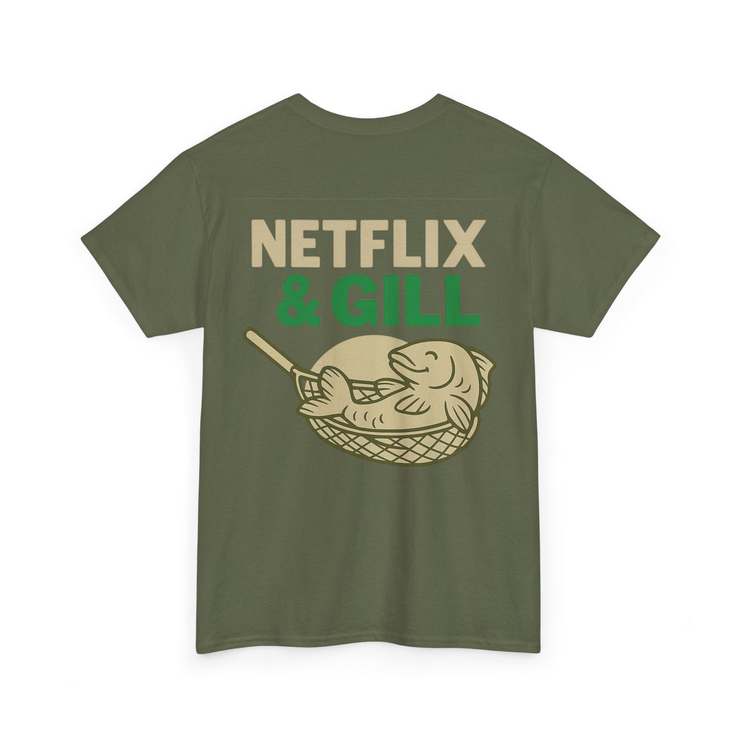Netflix & Chill Fishing Tee, Unisex Cotton T-Shirt for Fishing Lovers, Gift for Anglers, Perfect for Outdoors, Casual Wear