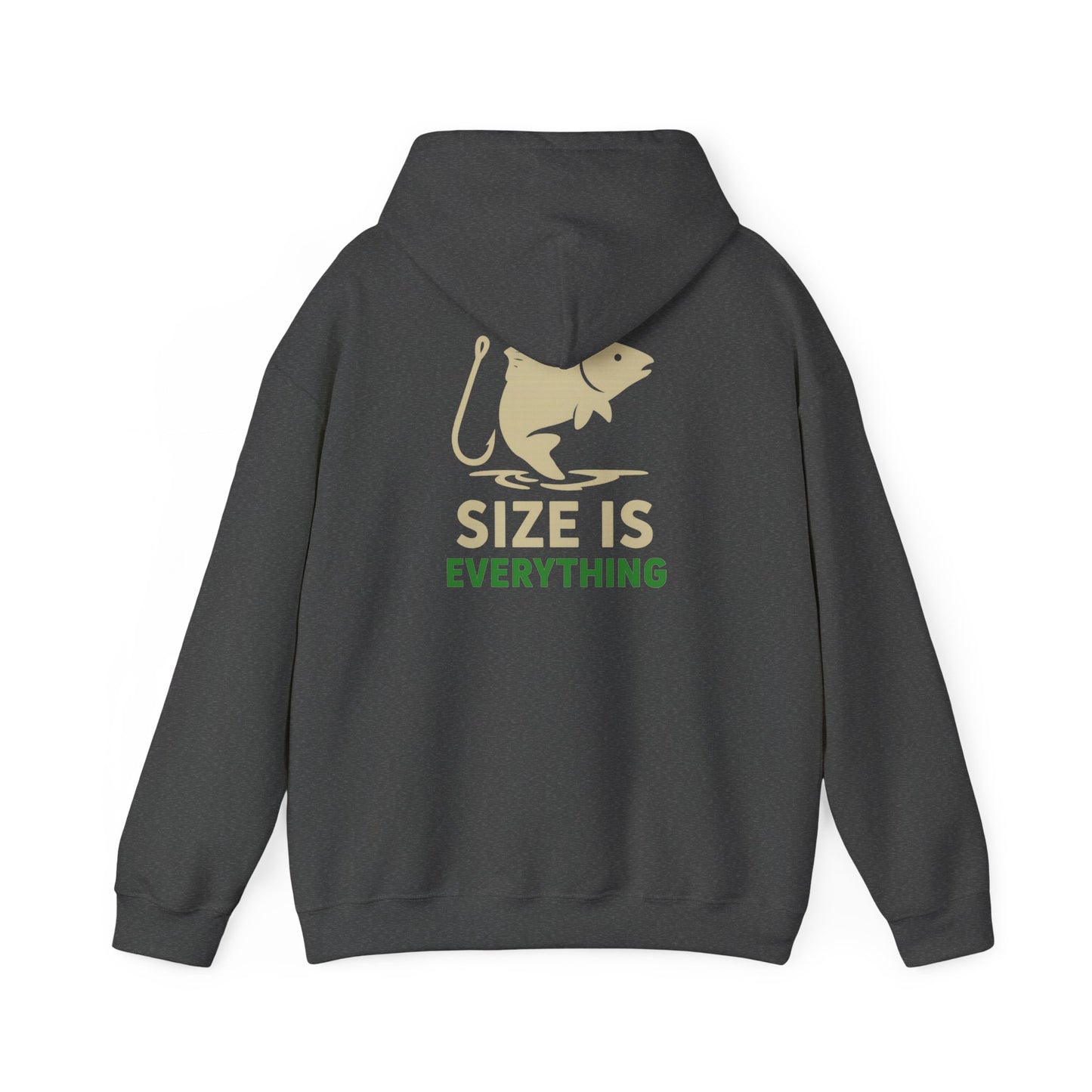 Fishing Enthusiast Hoodie, Cast Catch Repeat Sweatshirt, Size is Everything Gift, Unisex Fishing Apparel, Outdoor Sportswear