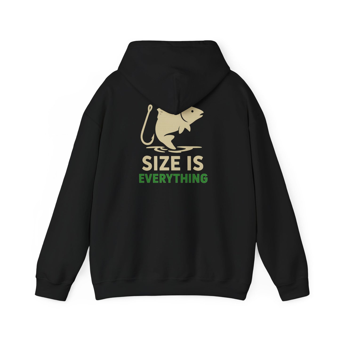 Fishing Enthusiast Hoodie, Cast Catch Repeat Sweatshirt, Size is Everything Gift, Unisex Fishing Apparel, Outdoor Sportswear