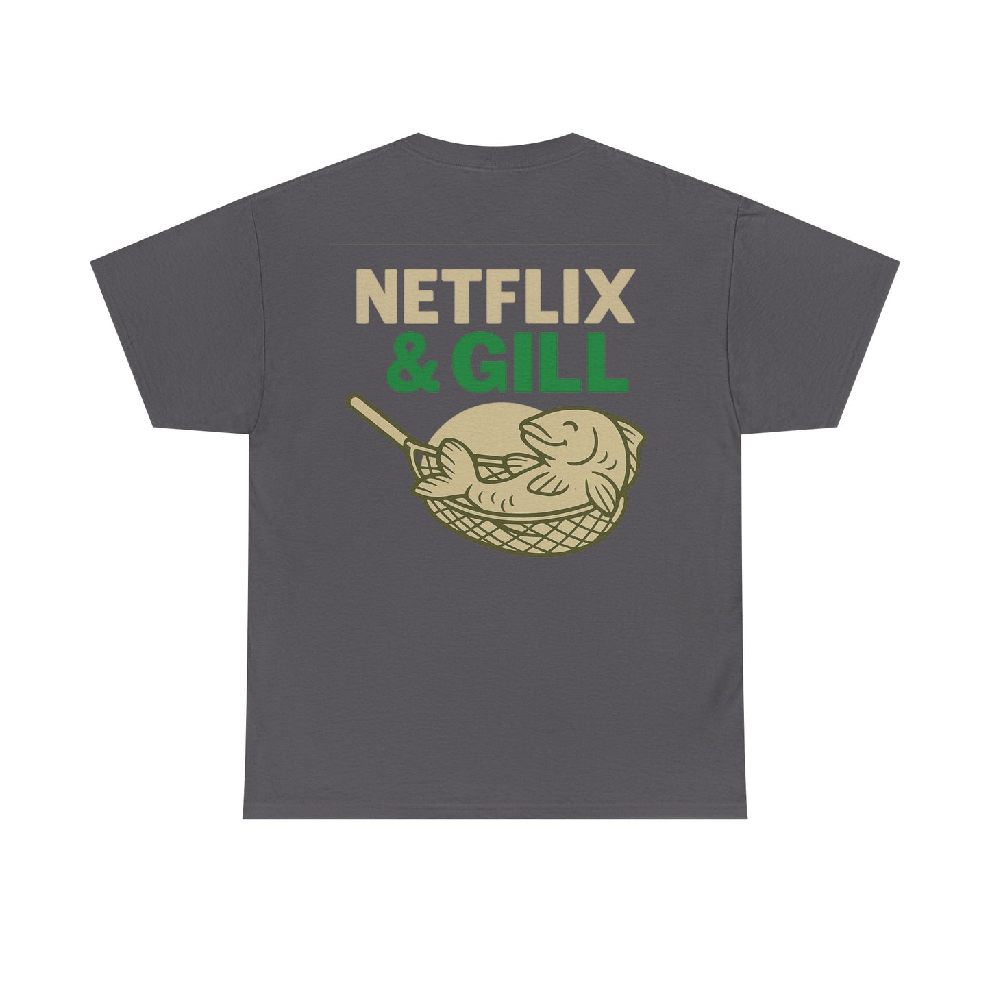 Netflix & Chill Fishing Tee, Unisex Cotton T-Shirt for Fishing Lovers, Gift for Anglers, Perfect for Outdoors, Casual Wear