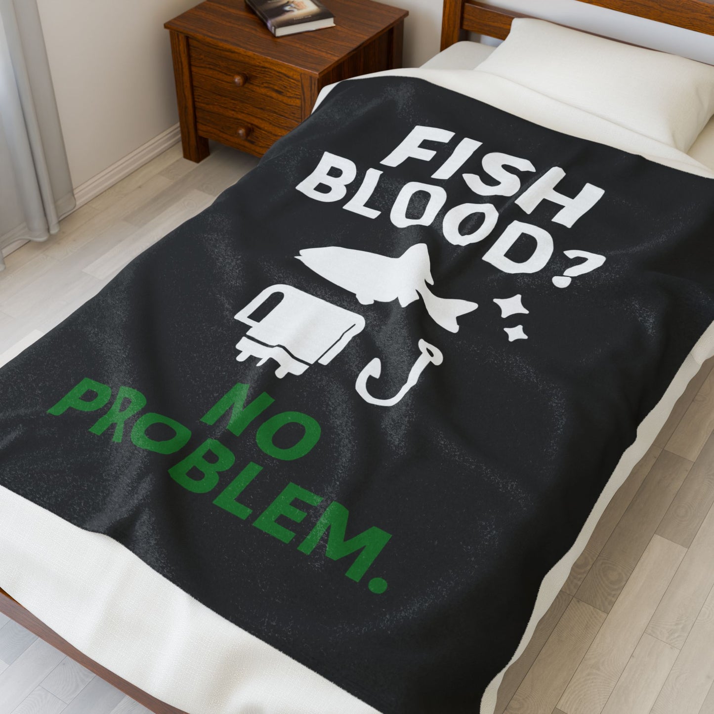 Fish Blood No Problem Fishing Blanket