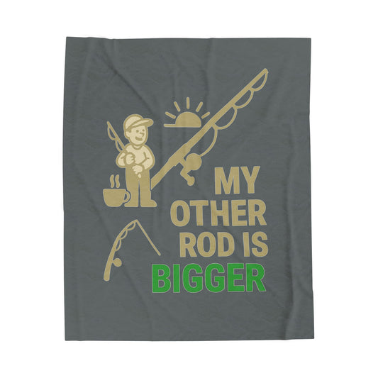 Fishing-Themed Velveteen Plush Blanket, Cozy Gift for Anglers, Perfect for Outdoors, Birthdays, and Holiday Comfort