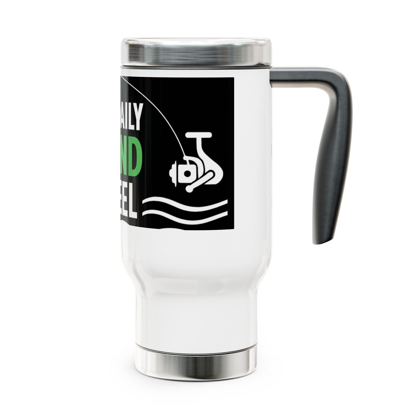 The Daily Grind & Reel Fishing Travel Mug