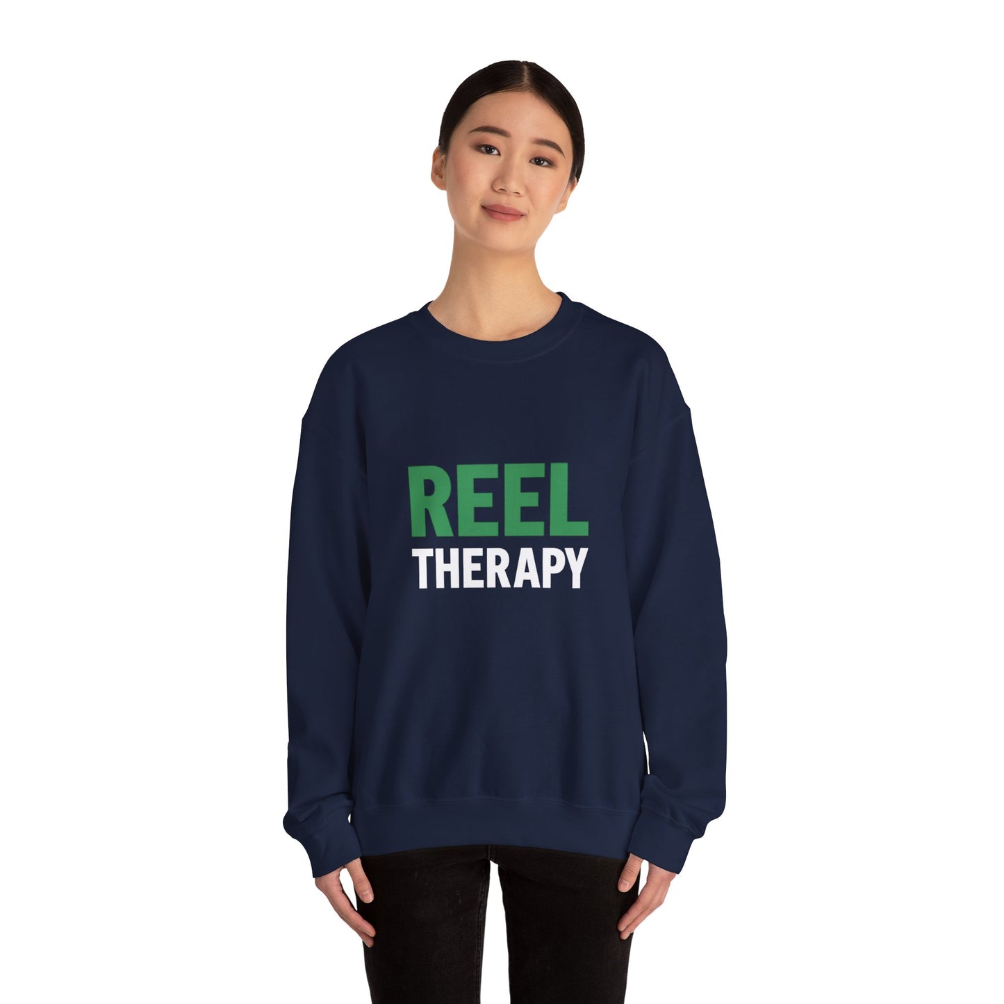 Reel Therapy Sweatshirt – Front & Back Design