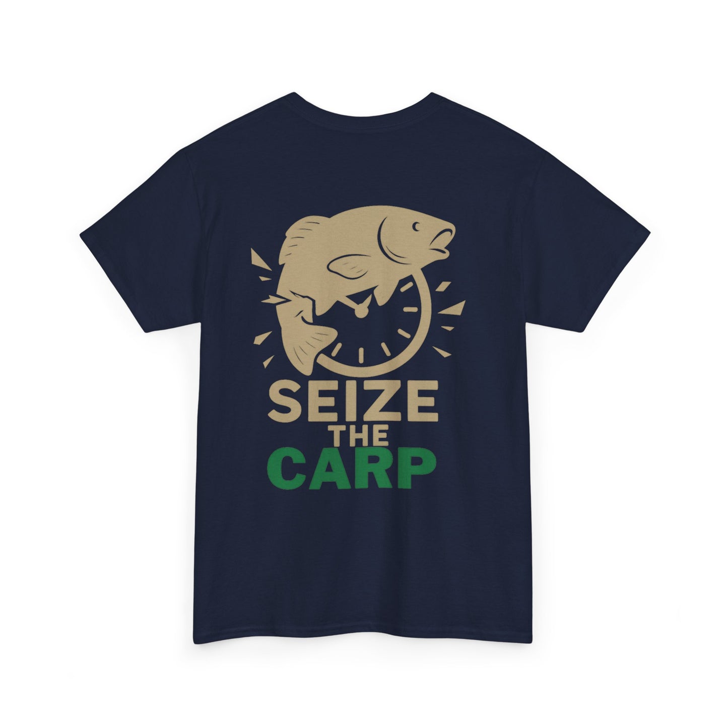 Carp Lover's Heavy Cotton Tee | Fishing Shirt, Outdoor Enthusiast Apparel, Perfect Gift for Fishermen, Carpe Diem, Nature Lover Merch