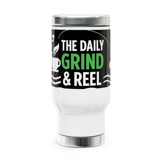 The Daily Grind & Reel Fishing Travel Mug