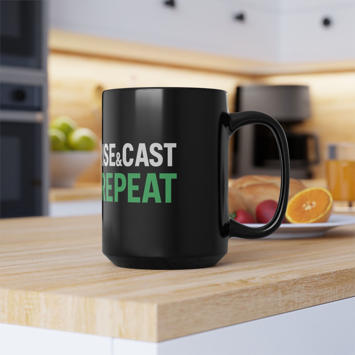 Rise Cast Repeat Fishing Mug
