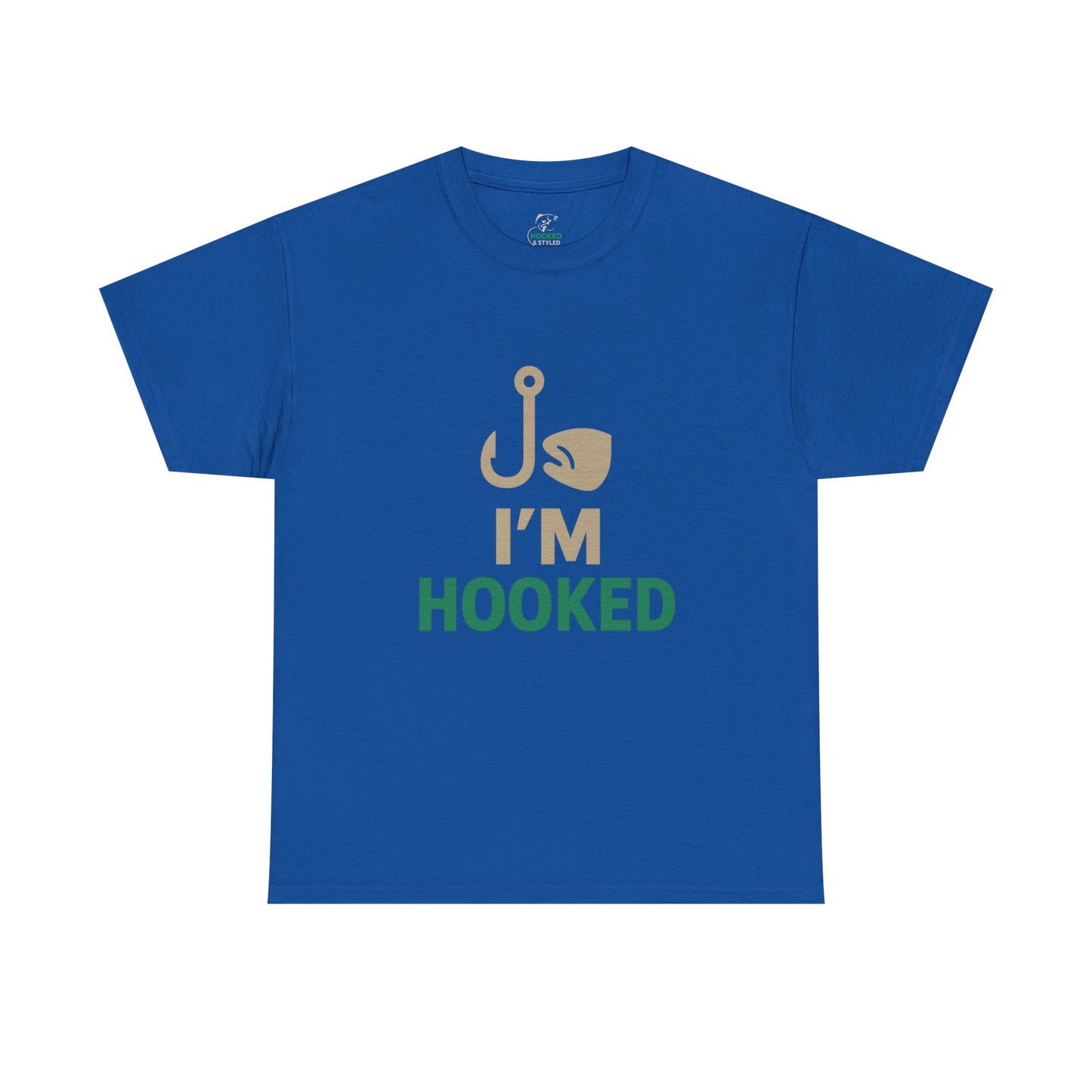 Fishing Enthusiast Tee - I'm Hooked, Perfect Gift for Fishermen, Casual Wear, Fishing Trip, Outdoor Adventure