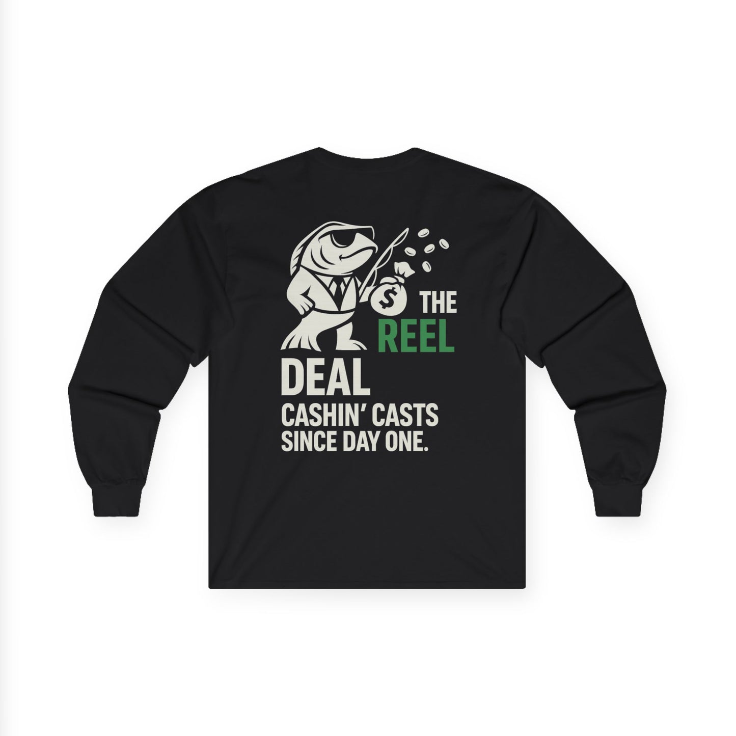 The Reel Deal Long Sleeve Tee – Front & Back