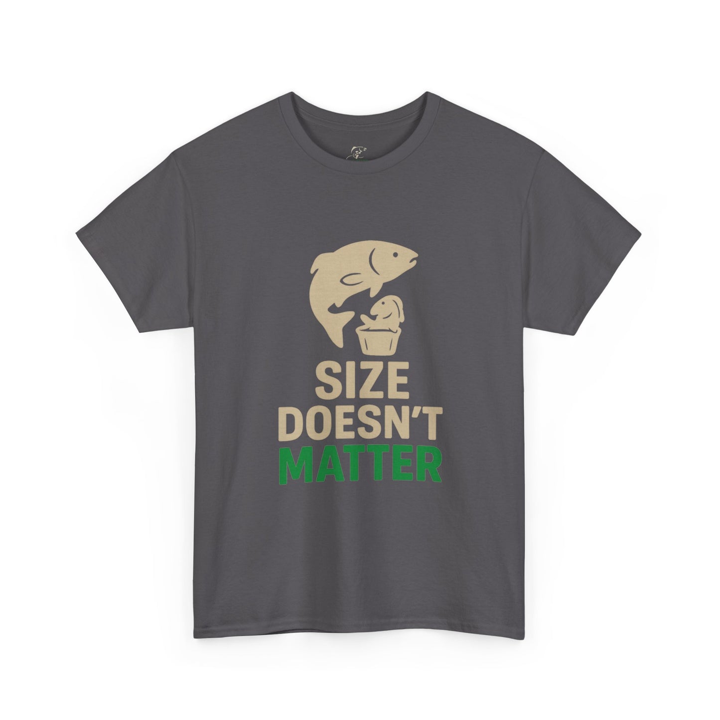Funny Fishing Tee, Unisex Heavy Cotton Tee, Size Doesn't Matter Shirt, Fishing Gift, Humor Tee for Anglers