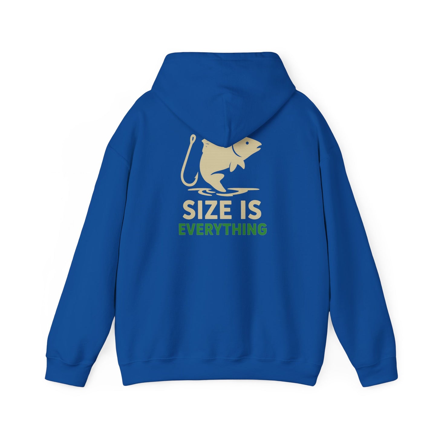 Fishing Enthusiast Hoodie, Cast Catch Repeat Sweatshirt, Size is Everything Gift, Unisex Fishing Apparel, Outdoor Sportswear