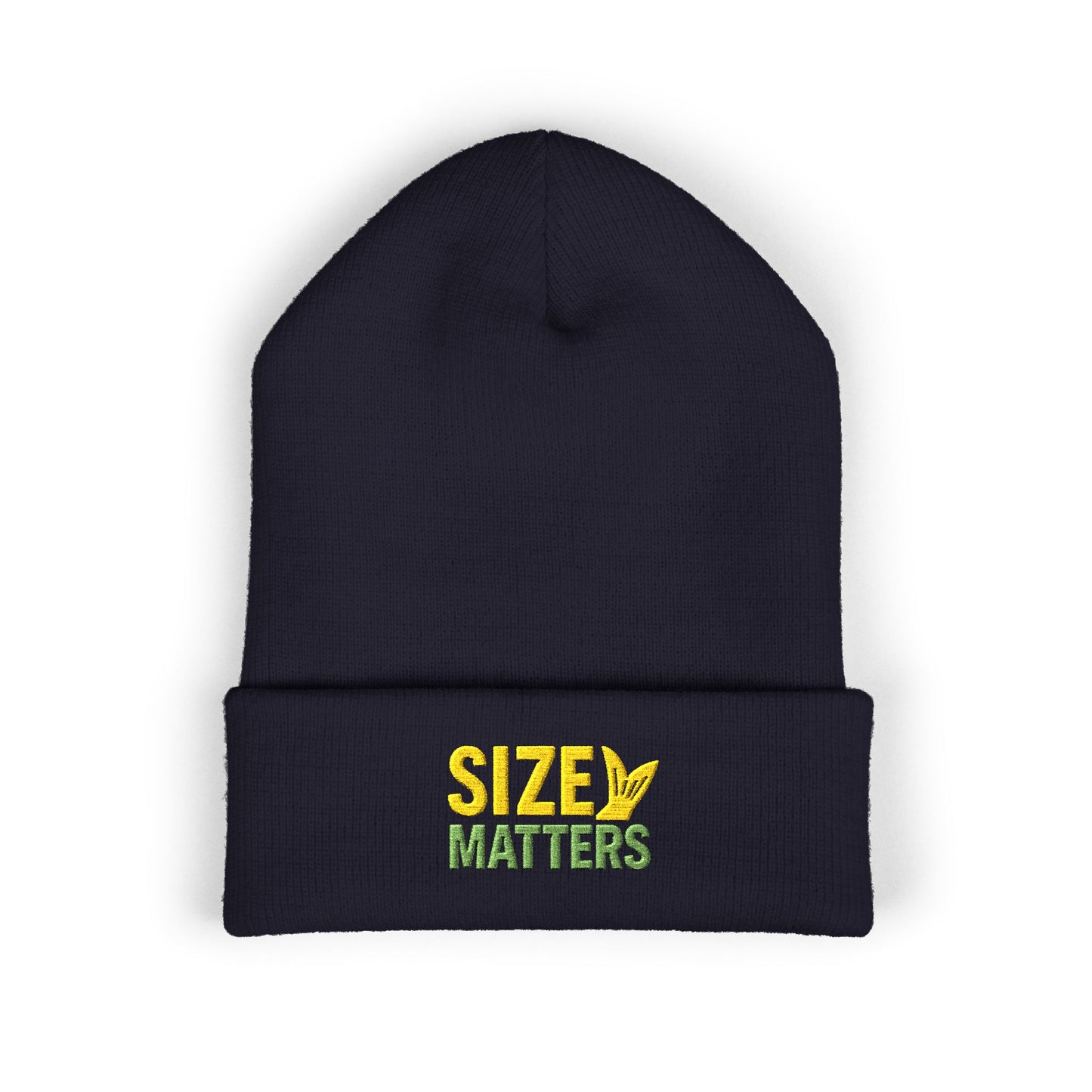 Classic Cuffed Beanie - Size Matters, Trendy Cold Weather Accessory, Perfect Gift for Him/Her, Embroidered Beanie for Outdoor [...]