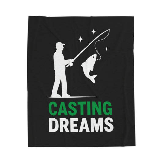 Casting Dreams Fishing Plush Blanket